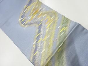 リサイクル　金彩流水模様刺繍袋帯